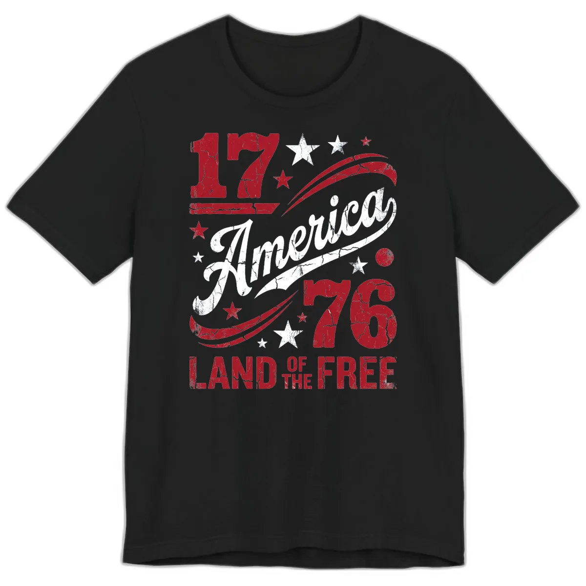 America Land of the Free 250th Premium T-Shirt in Black