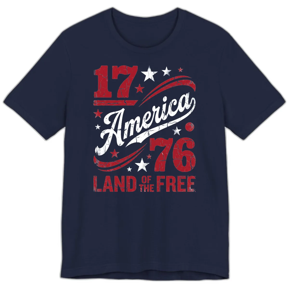 America Land of the Free 250th Premium T-Shirt in Navy