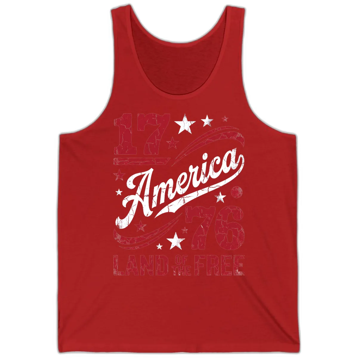 America Land of the Free 250th Tank in Red