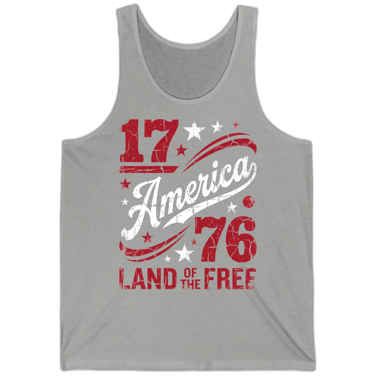 America Land of the Free 250th Tank in Athletic Heather