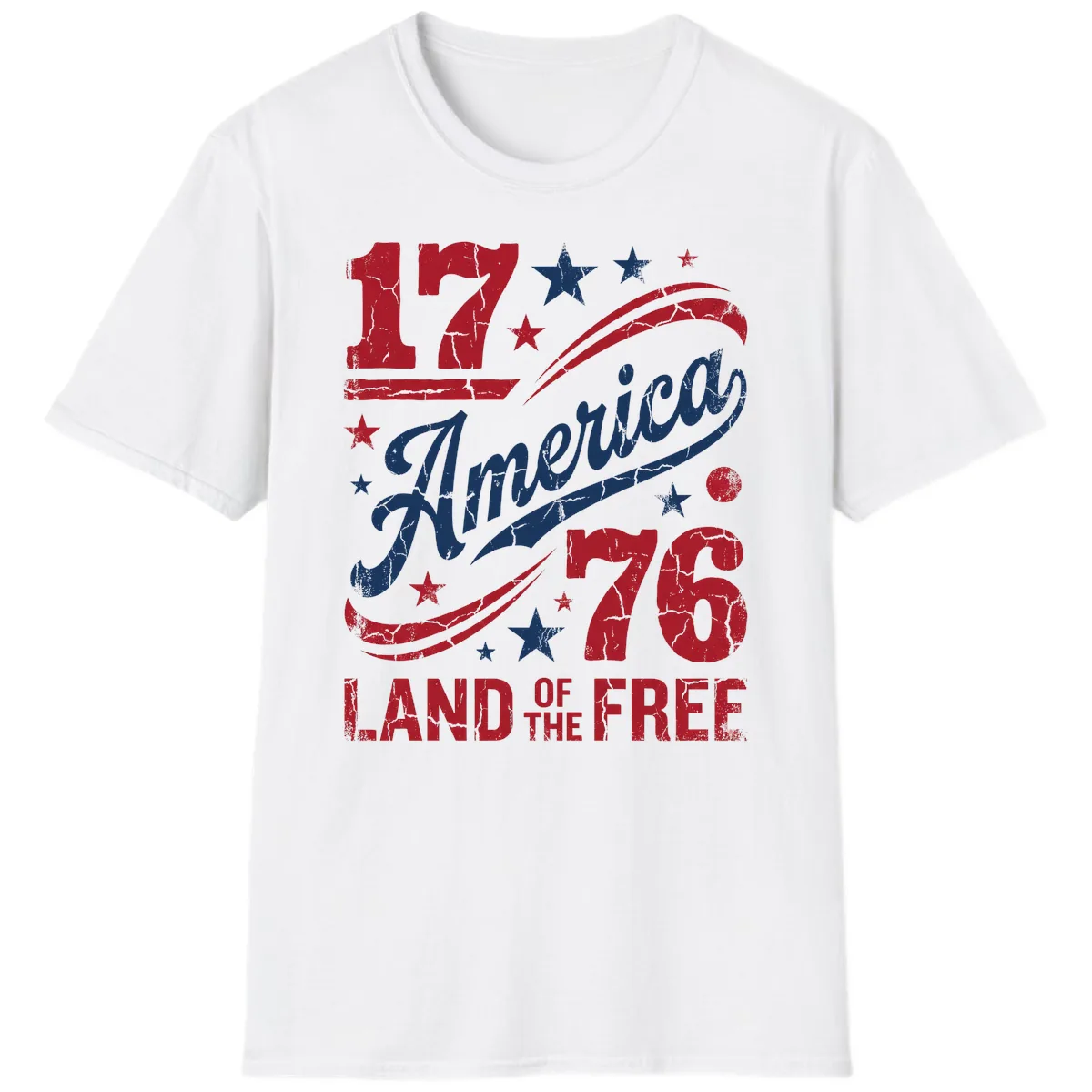 America Land of the Free 250th T-Shirt in White