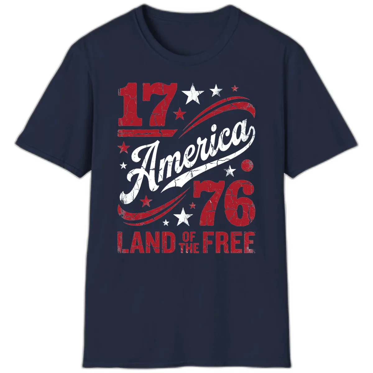 America Land of the Free 250th T-Shirt in Navy