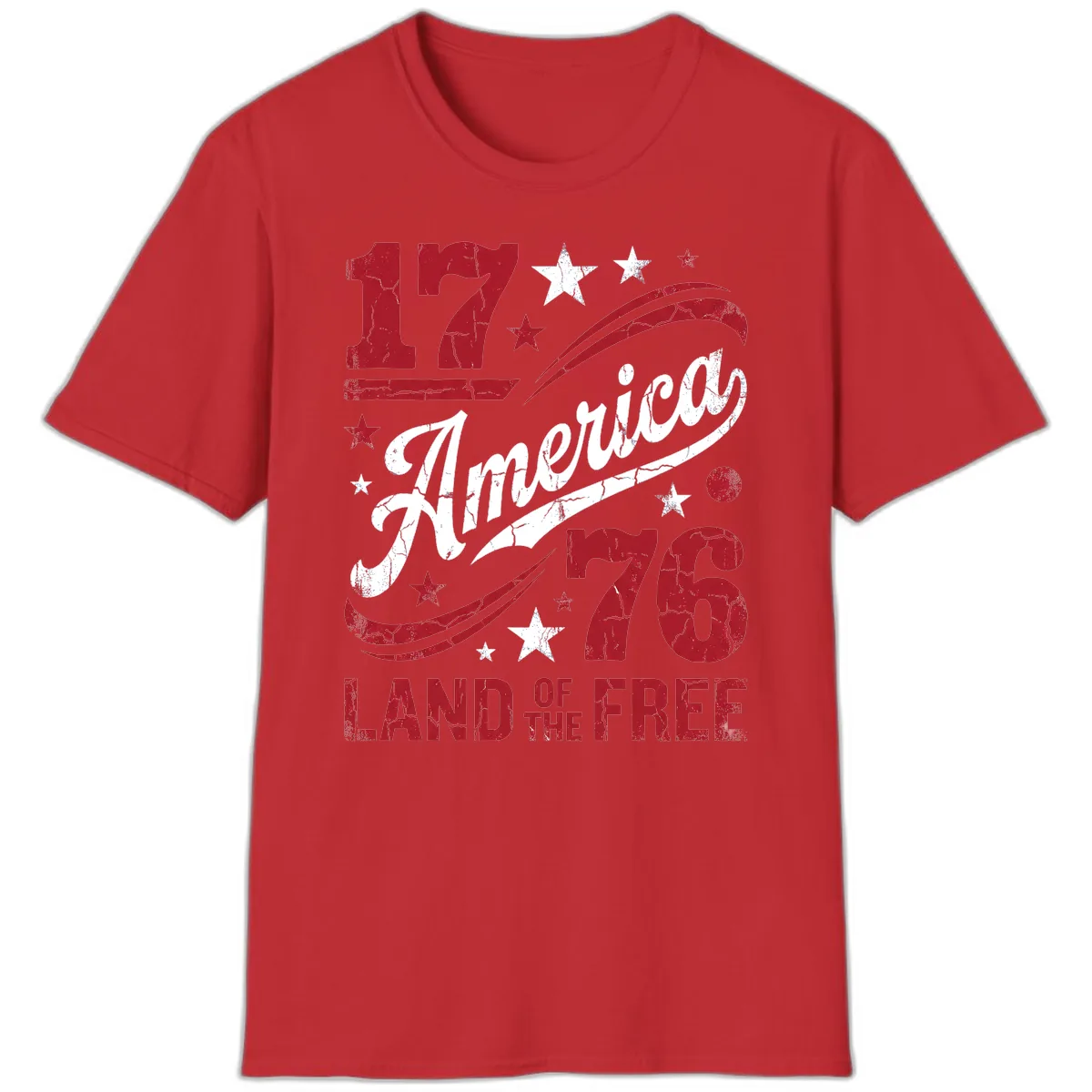 America Land of the Free 250th T-Shirt in Red