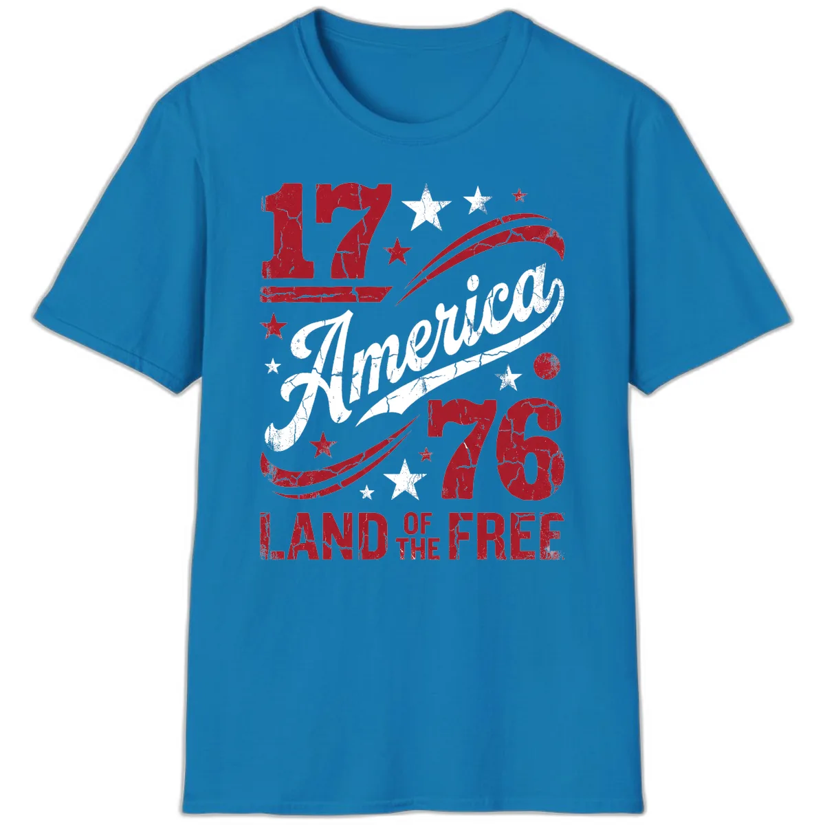America Land of the Free 250th T-Shirt in Sapphire