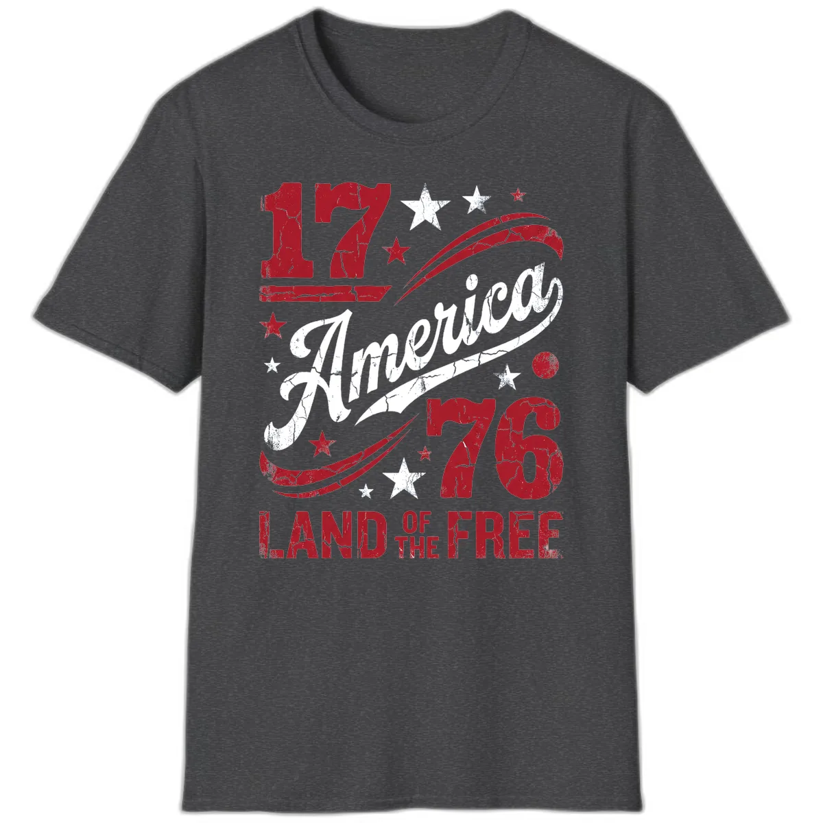 America Land of the Free 250th T-Shirt in Dark Heather