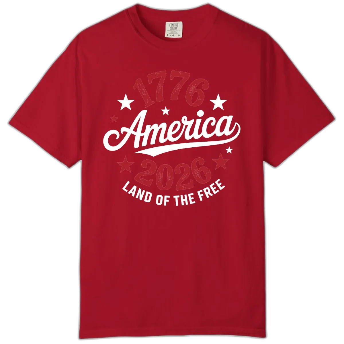 America 250th Anniversary Celebration Comfort Color in Red