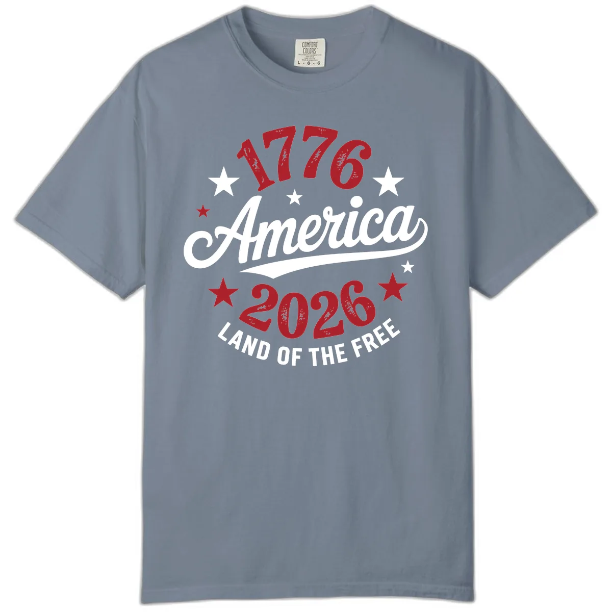 America 250th Anniversary Celebration Comfort Color in Blue Jean