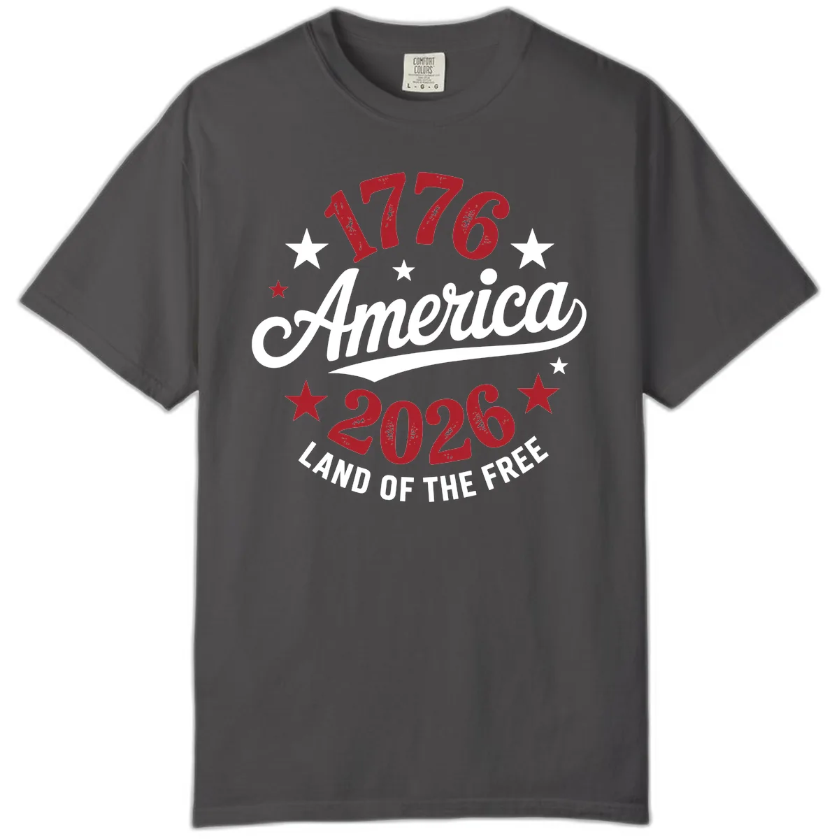 America 250th Anniversary Celebration Comfort Color in Graphite