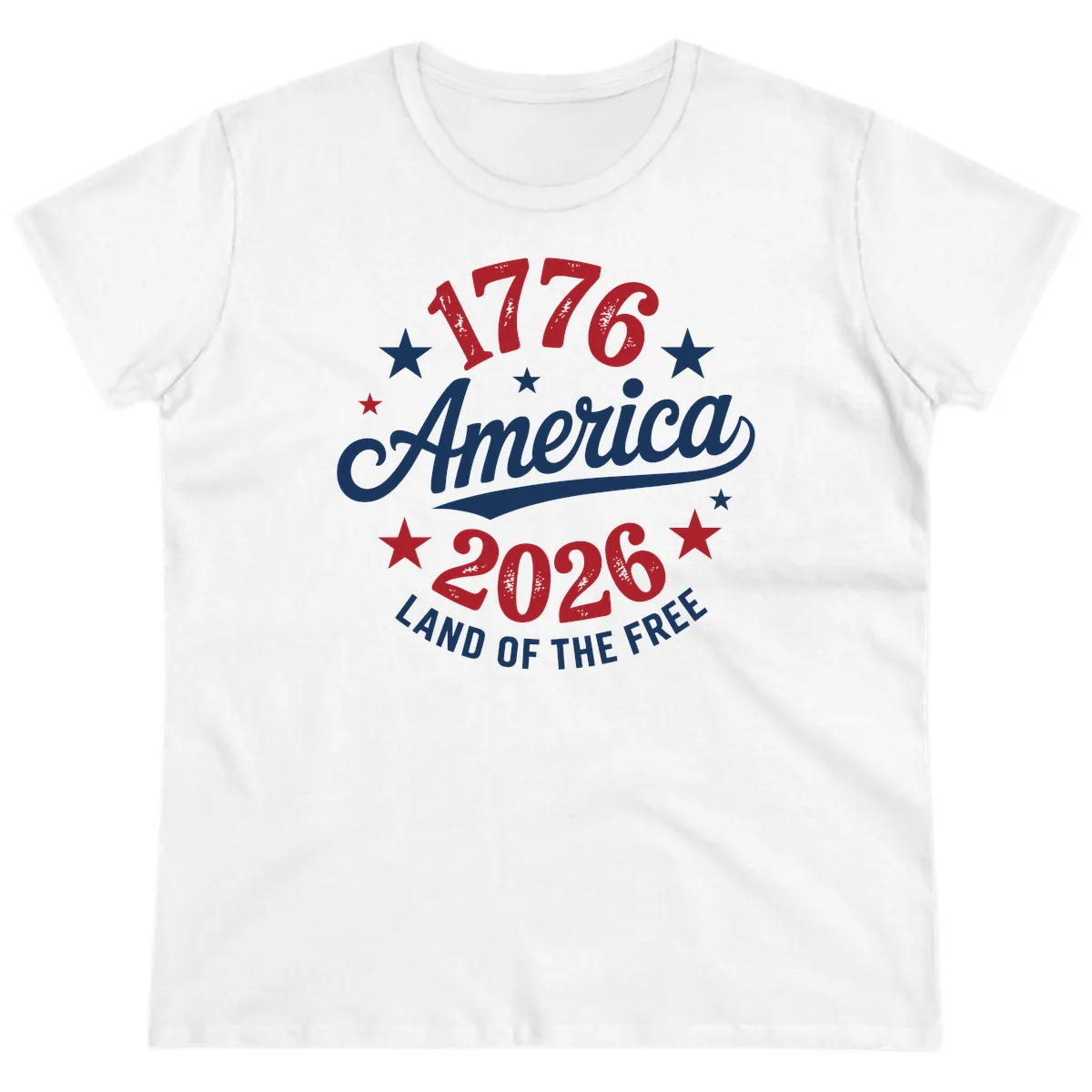 America 250th Anniversary Celebration Ladies Tee in White
