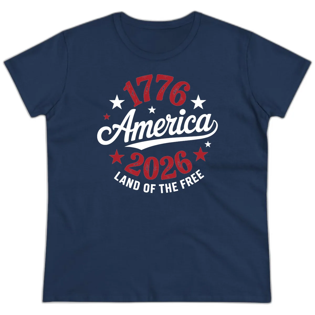 America 250th Anniversary Celebration Ladies Tee in Navy