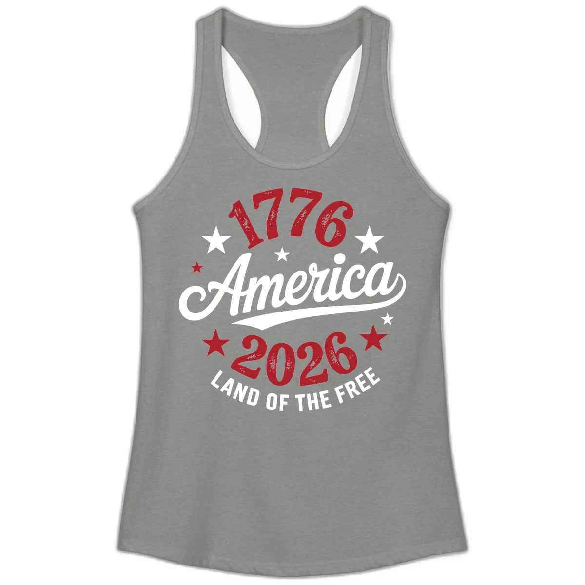America 250th Anniversary Celebration Ladies Tank in Heather Grey