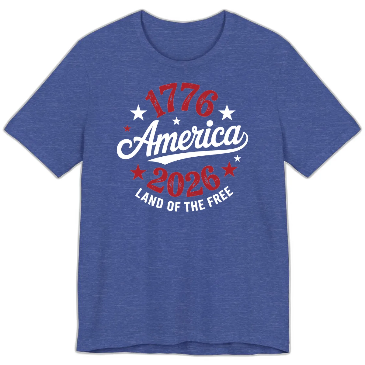 America 250th Anniversary Celebration Premium T-Shirt in Heather True Royal