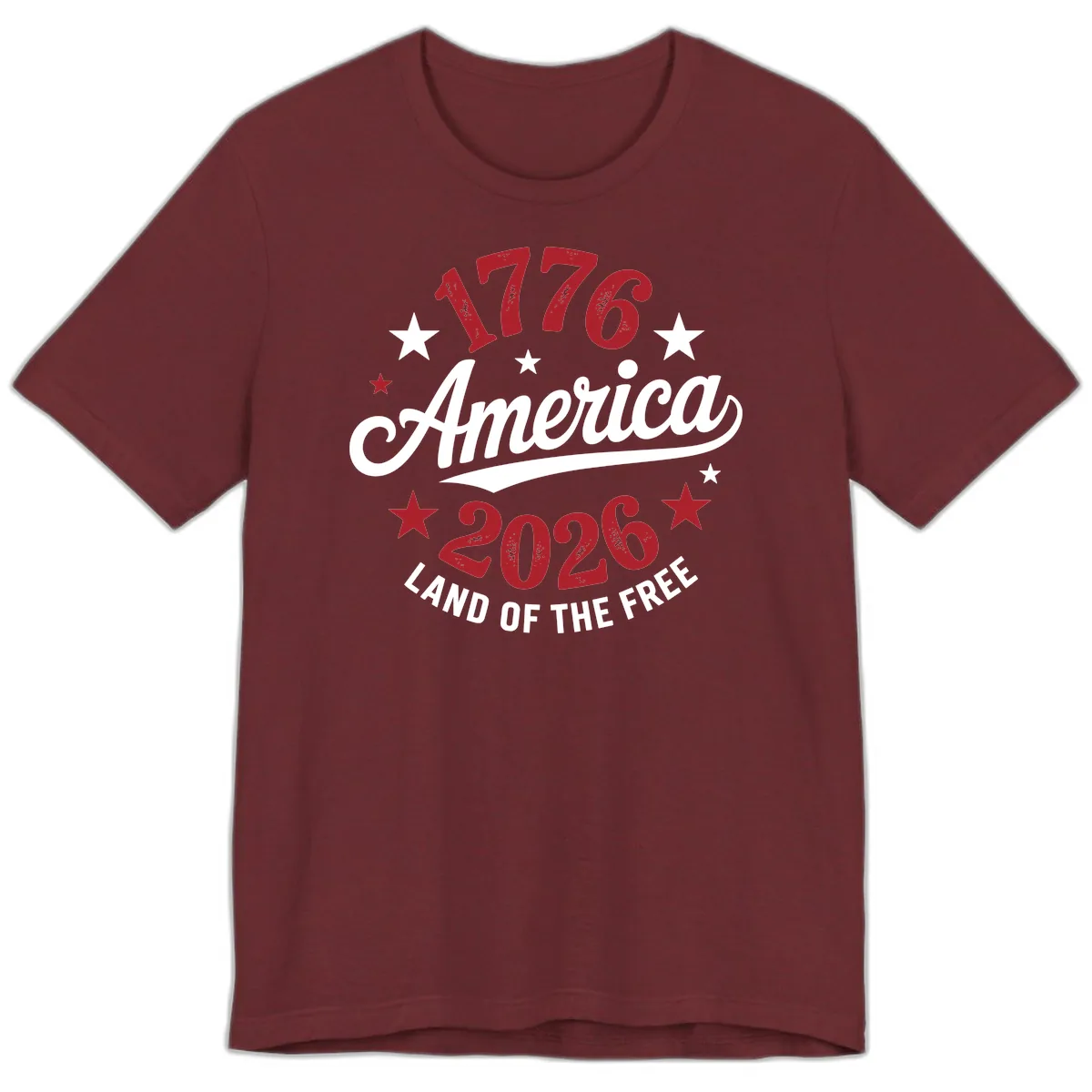 America 250th Anniversary Celebration Premium T-Shirt in Heather Cardinal