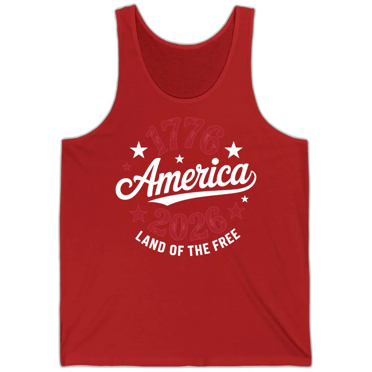 America 250th Anniversary Celebration Tank in Red