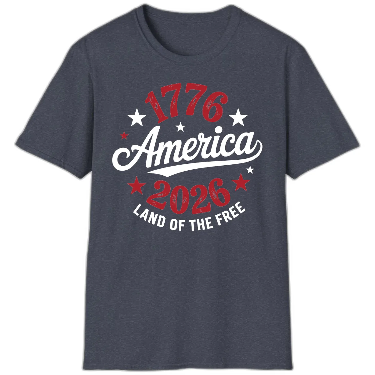 America 250th Anniversary Celebration T-Shirt in Heather Navy