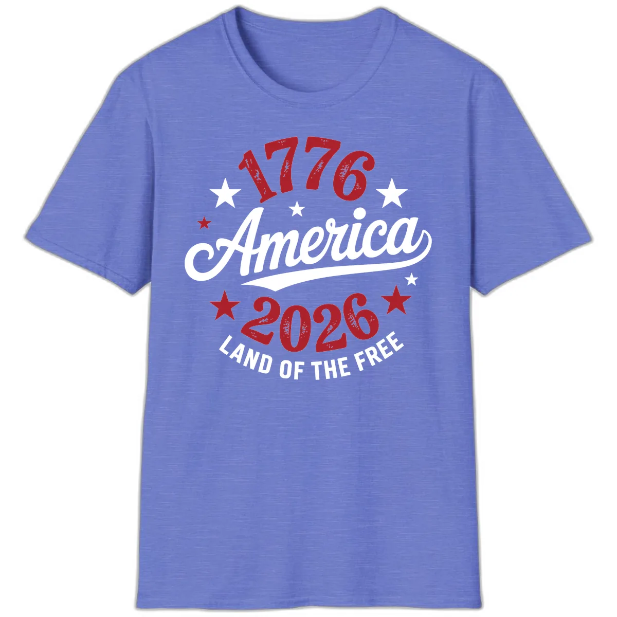 America 250th Anniversary Celebration T-Shirt in Heather Royal
