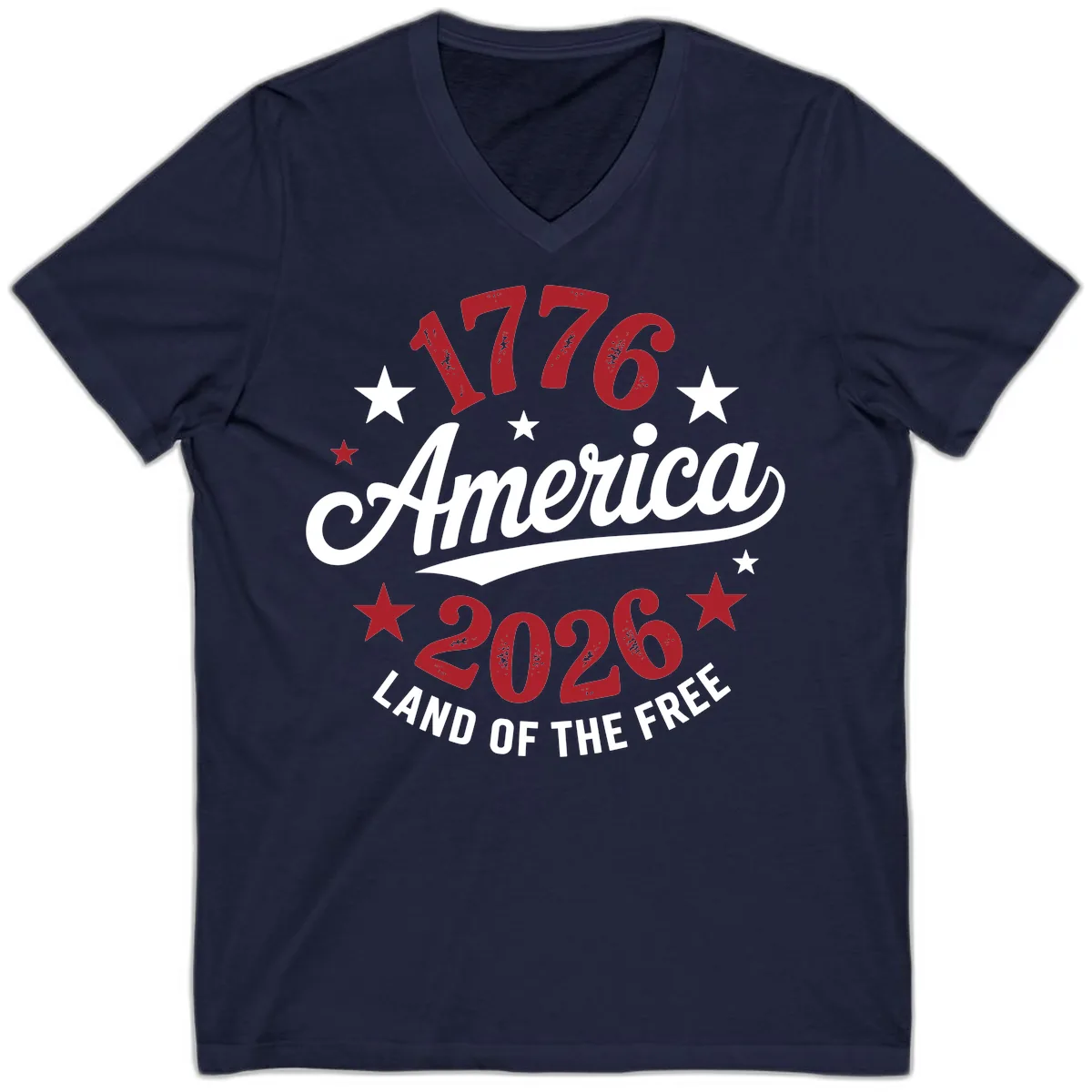 America 250th Anniversary Celebration V-Neck in Navy