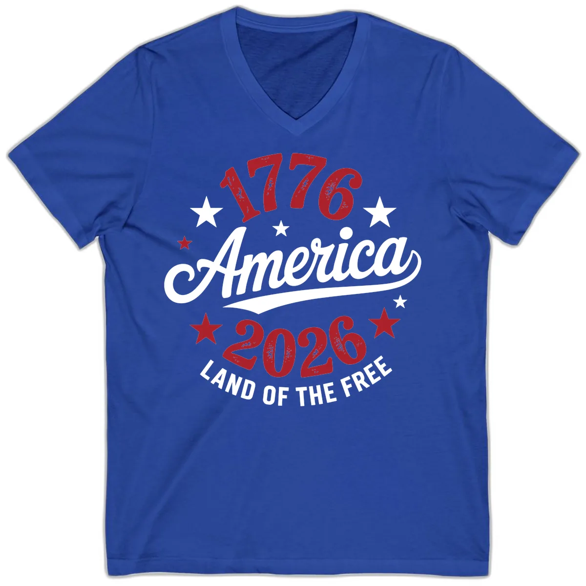 America 250th Anniversary Celebration V-Neck in True Royal