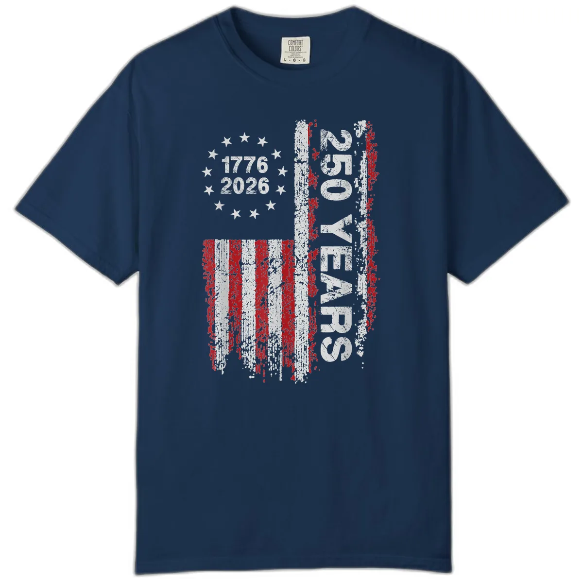 America 250 Years 1776 2026 Comfort Color in Navy