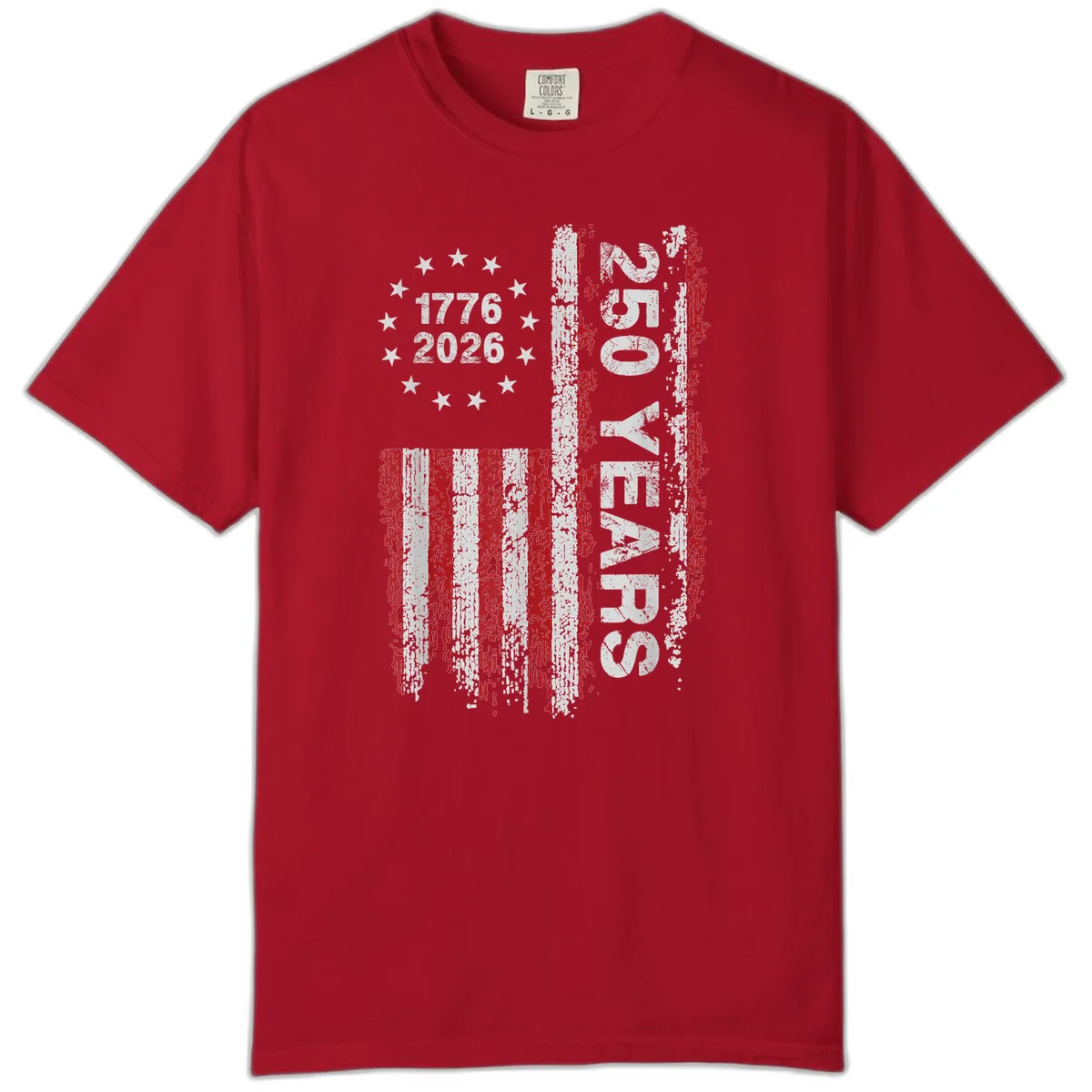 America 250 Years 1776 2026 Comfort Color in Red