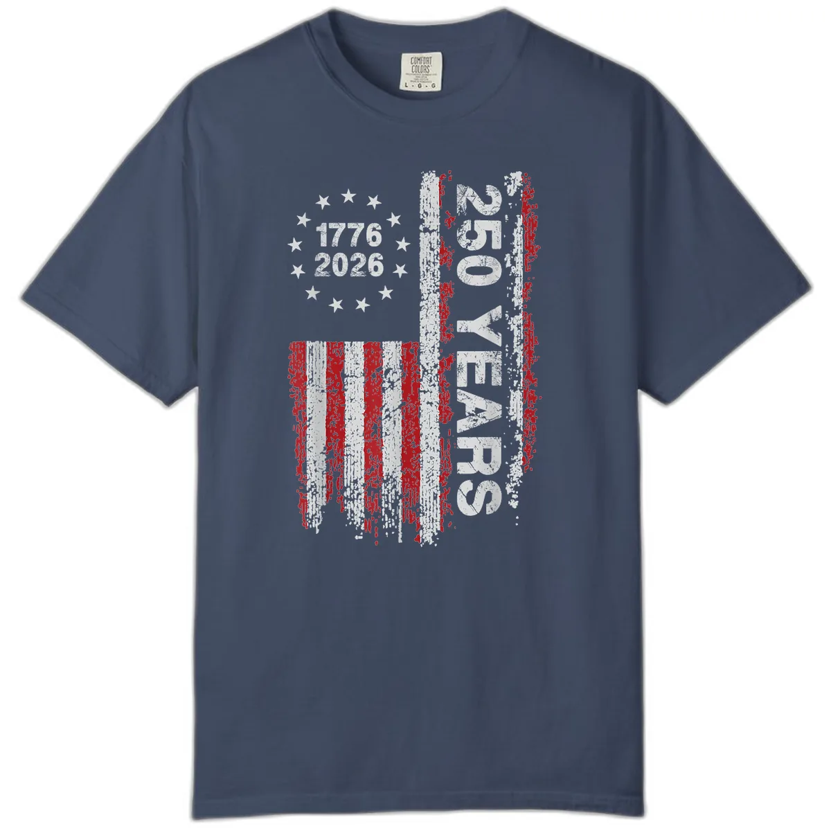 America 250 Years 1776 2026 Comfort Color in Midnight