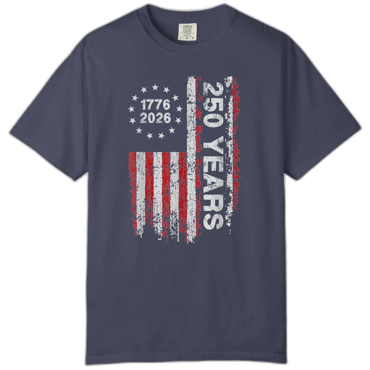 America 250 Years 1776 2026 Comfort Color in Denim