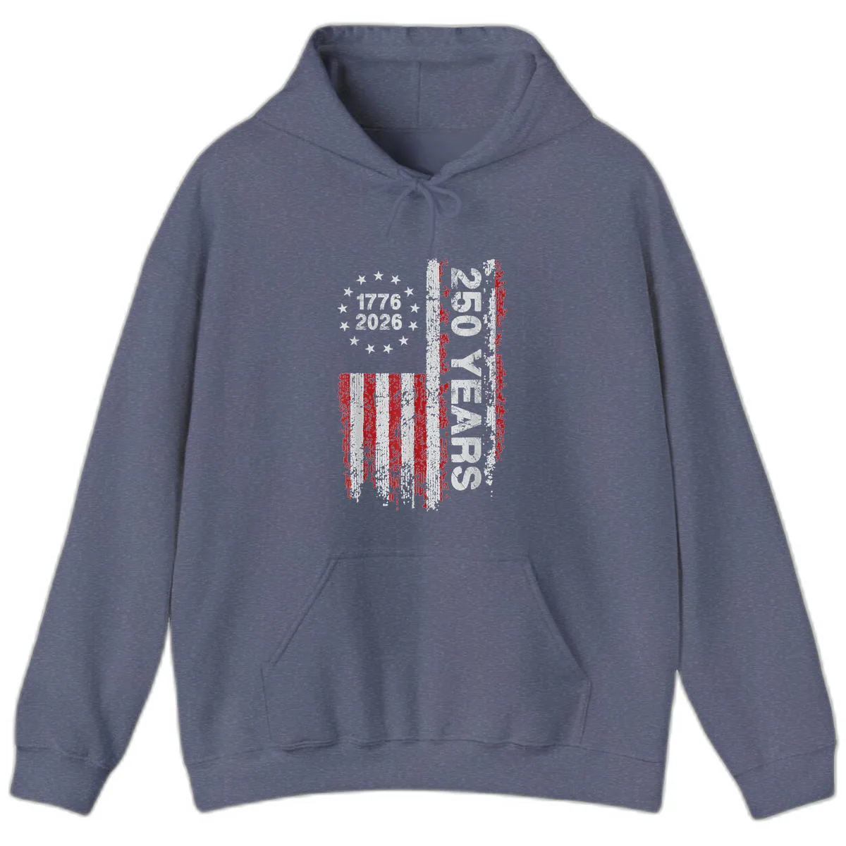 America 250 Years 1776 2026 Hoodie in Heather Navy