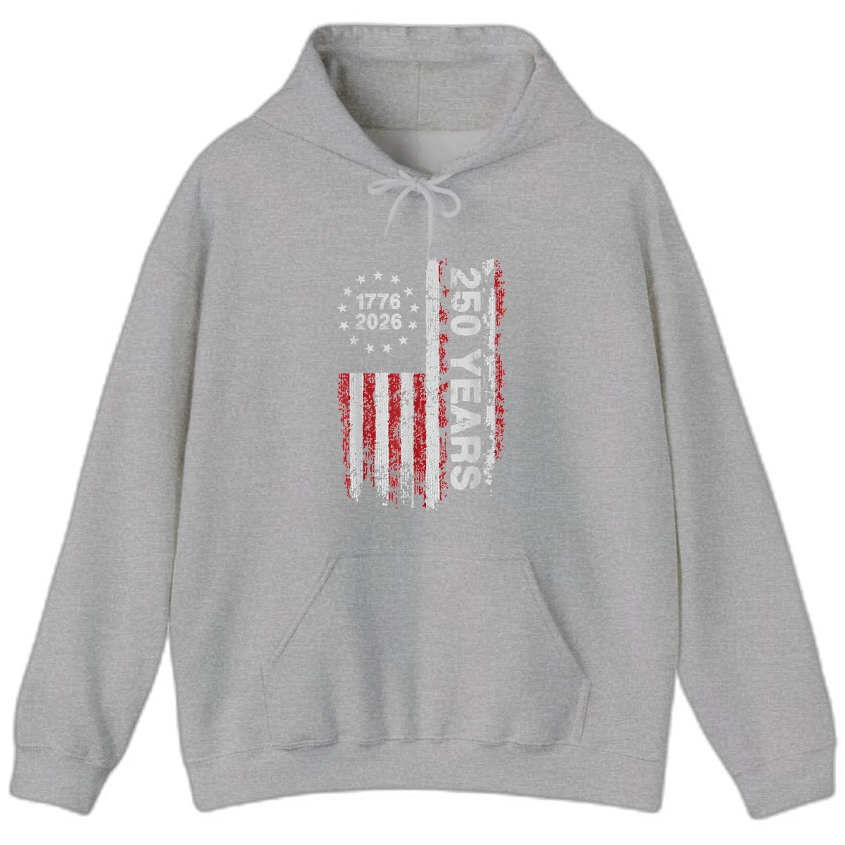 America 250 Years 1776 2026 Hoodie in Sport Grey