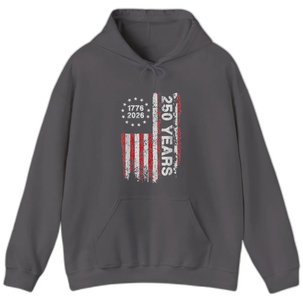 America 250 Years 1776 2026 Hoodie in Charcoal