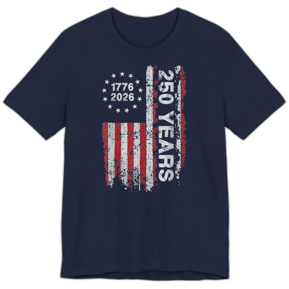 America 250 Years 1776 2026 Premium T-Shirt in Navy