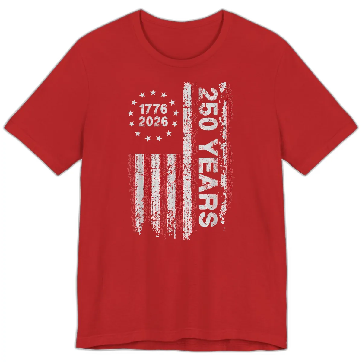 America 250 Years 1776 2026 Premium T-Shirt in Red