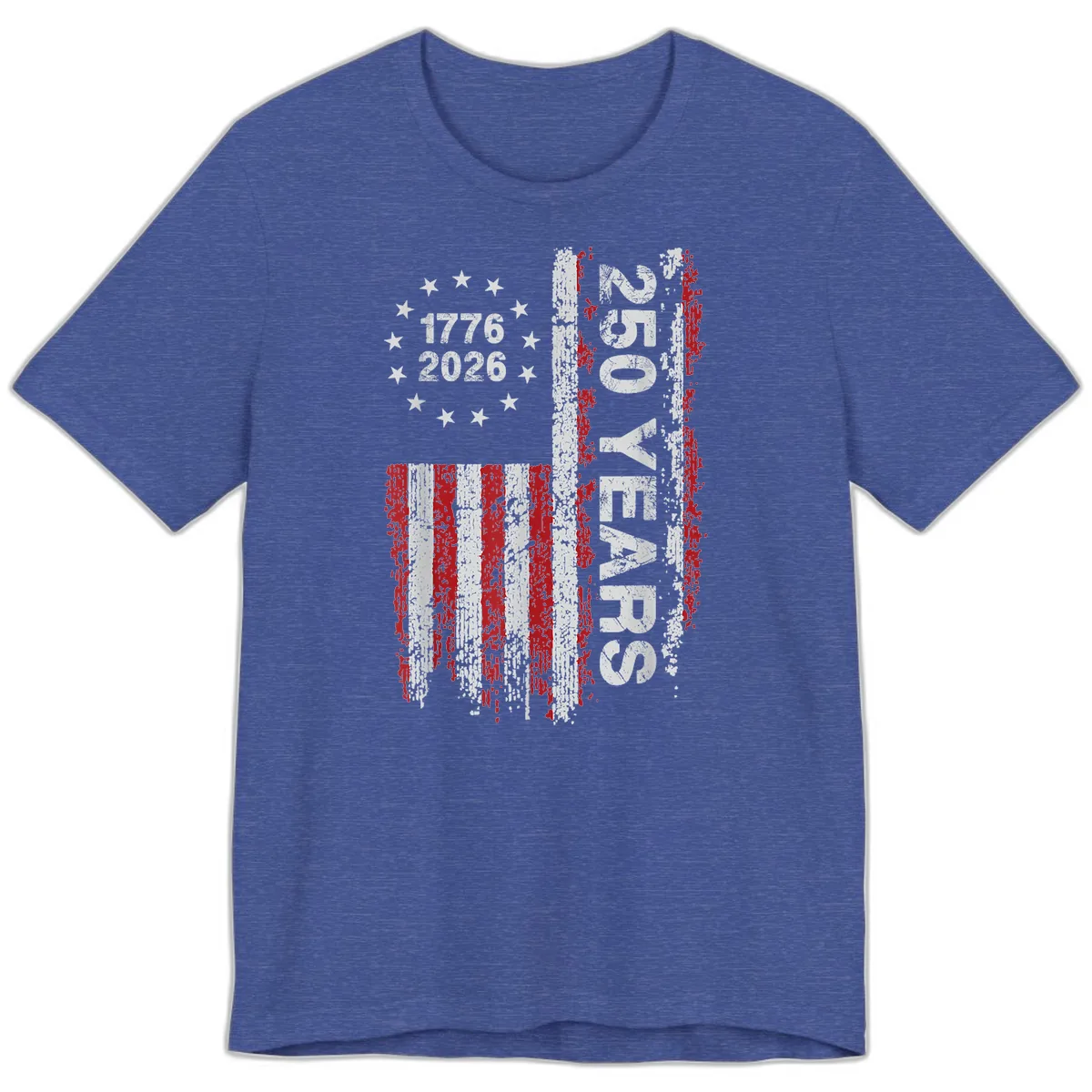 America 250 Years 1776 2026 Premium T-Shirt in Heather True Royal