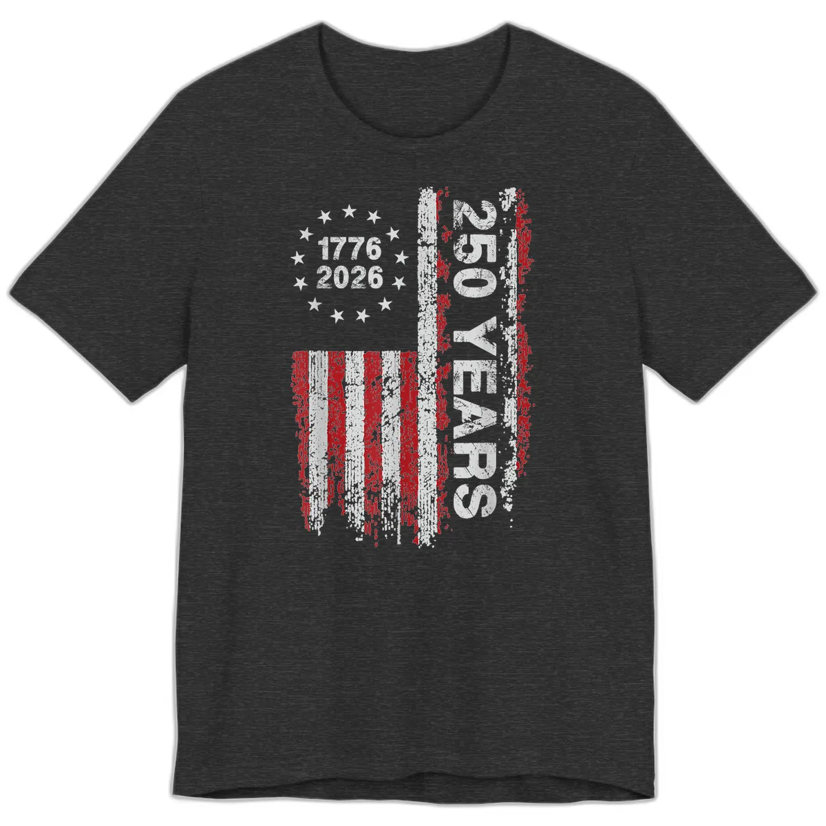 America 250 Years 1776 2026 Premium T-Shirt in Dark Grey Heather