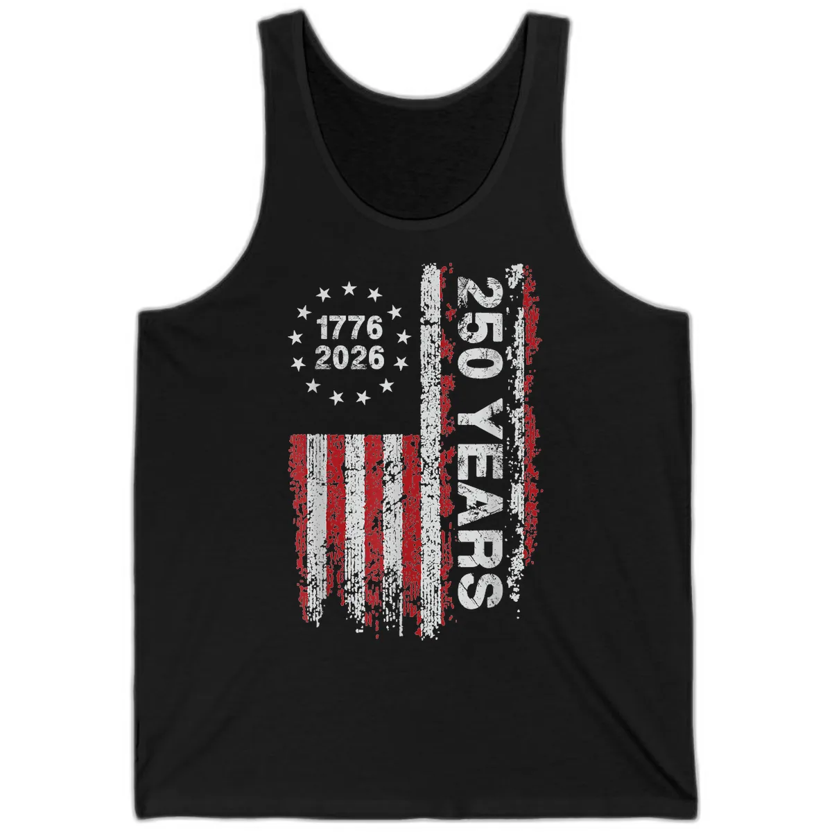 America 250 Years 1776 2026 Tank in Black