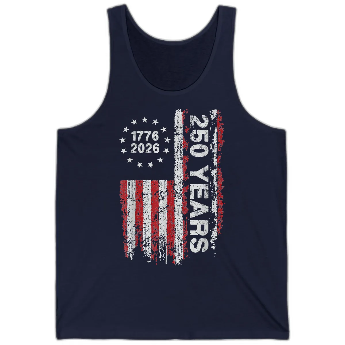 America 250 Years 1776 2026 Tank in Navy