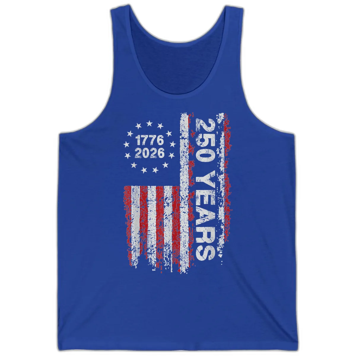 America 250 Years 1776 2026 Tank in True Royal