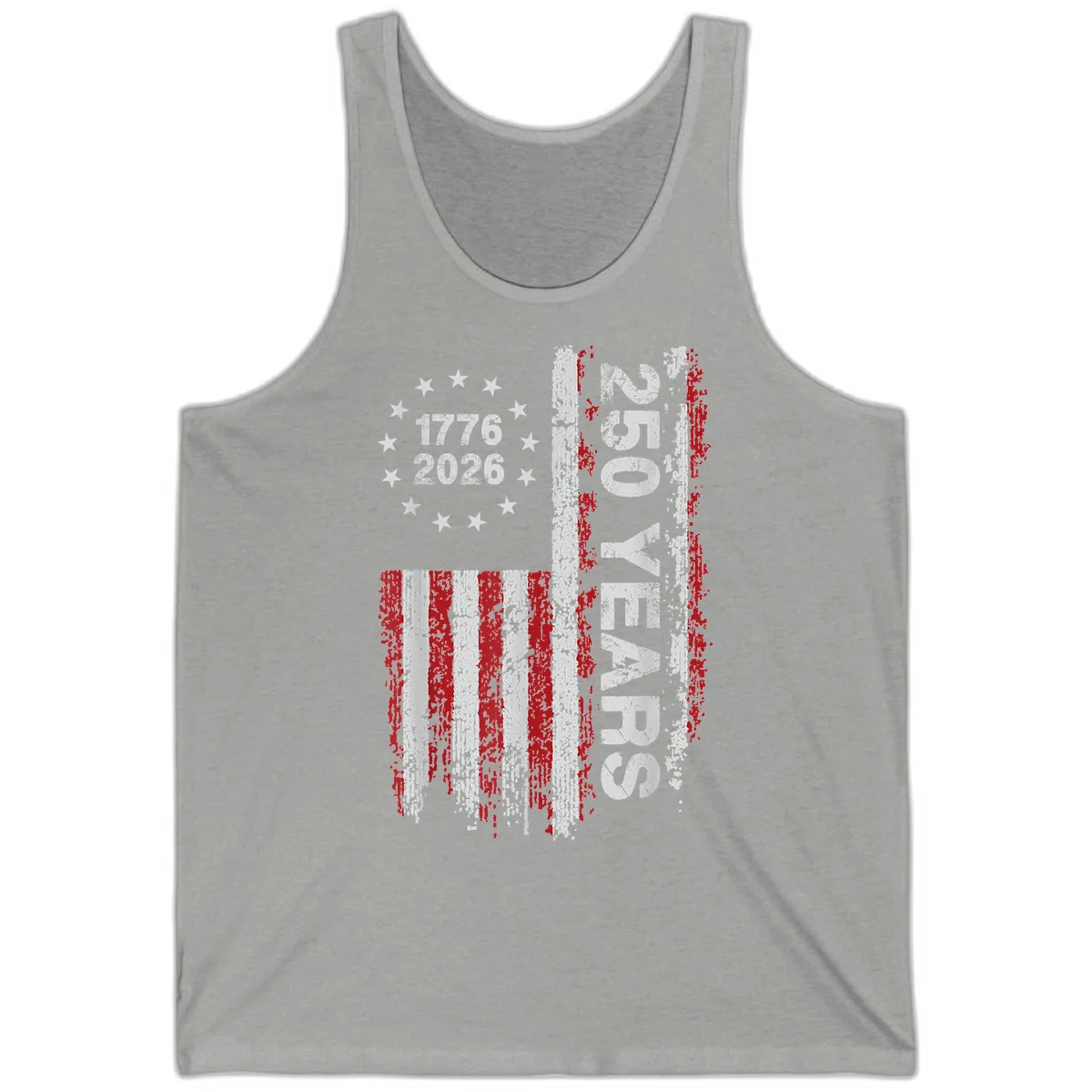 America 250 Years 1776 2026 Tank in Athletic Heather