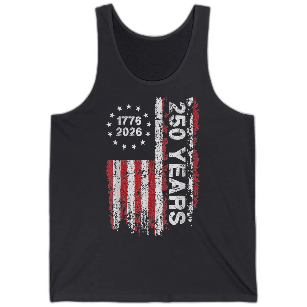 America 250 Years 1776 2026 Tank in Dark Grey