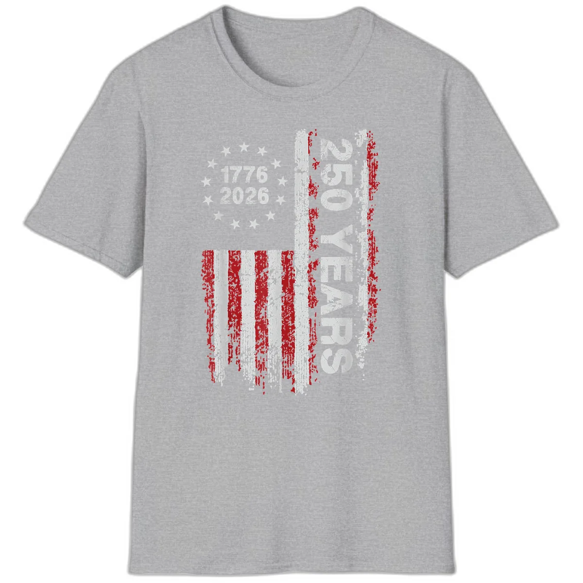America 250 Years 1776 2026 T-Shirt in Sport Grey
