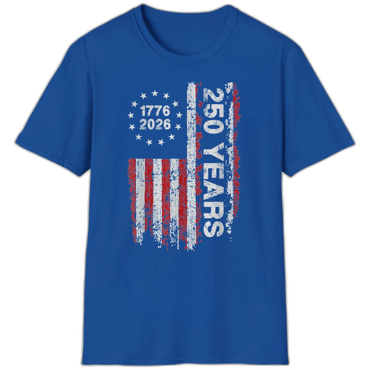 America 250 Years 1776 2026 T-Shirt in Royal