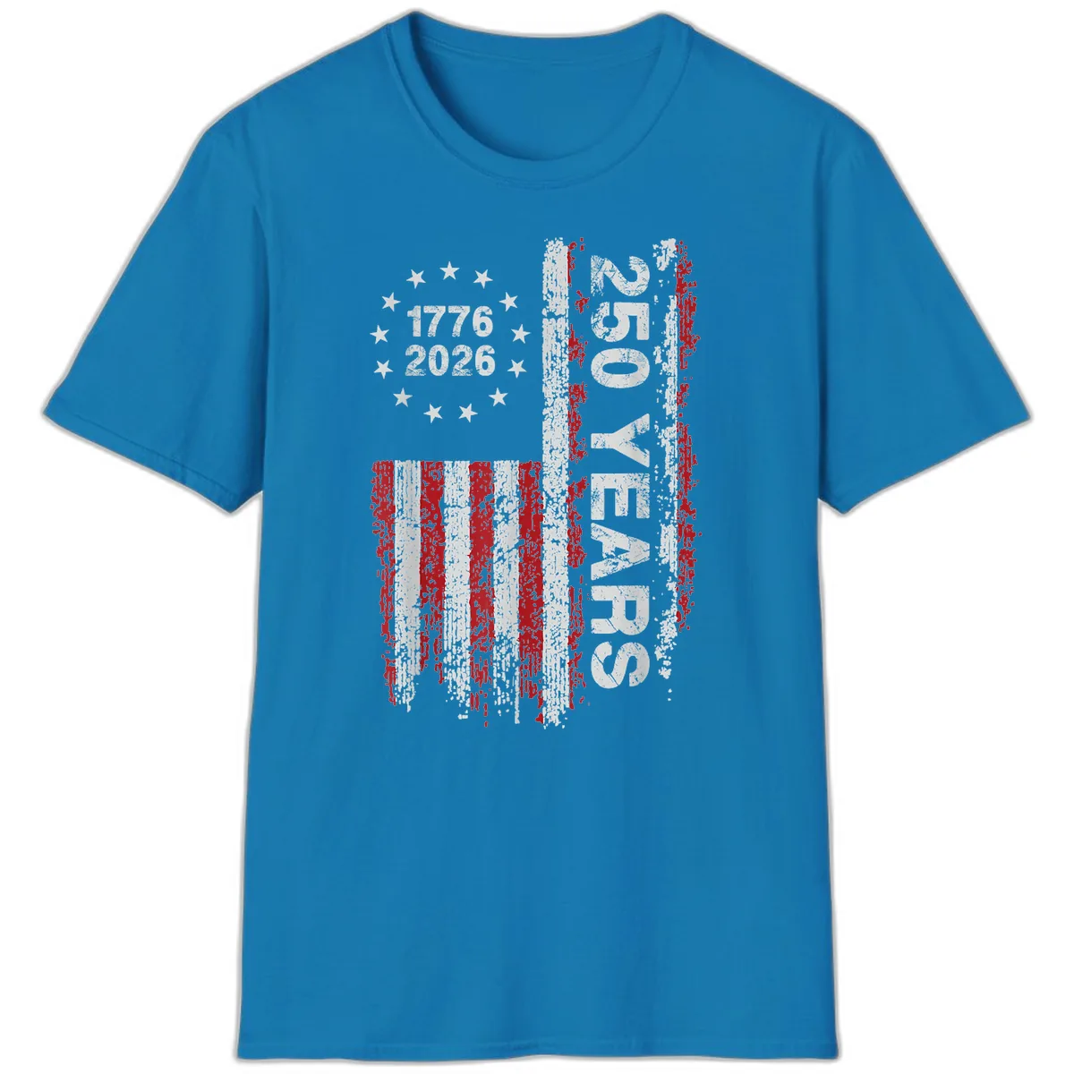 America 250 Years 1776 2026 T-Shirt in Sapphire