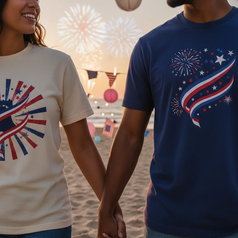Couples Matching Shirts for July 4th 2026 - 250 Shirt Co