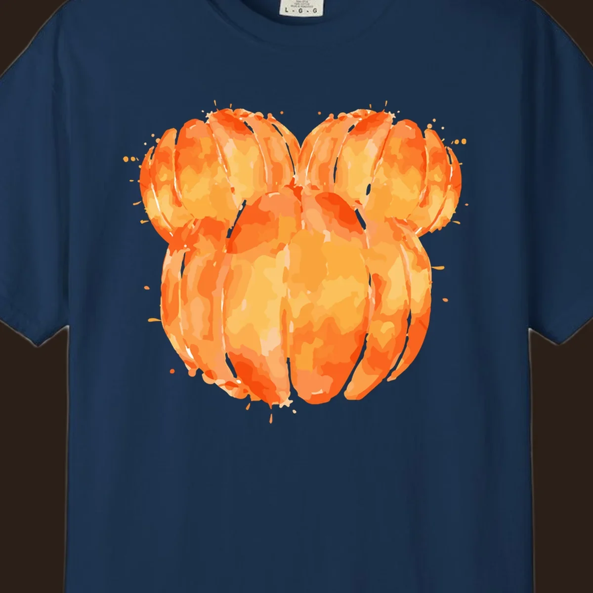 Orange heart splatter illustration
