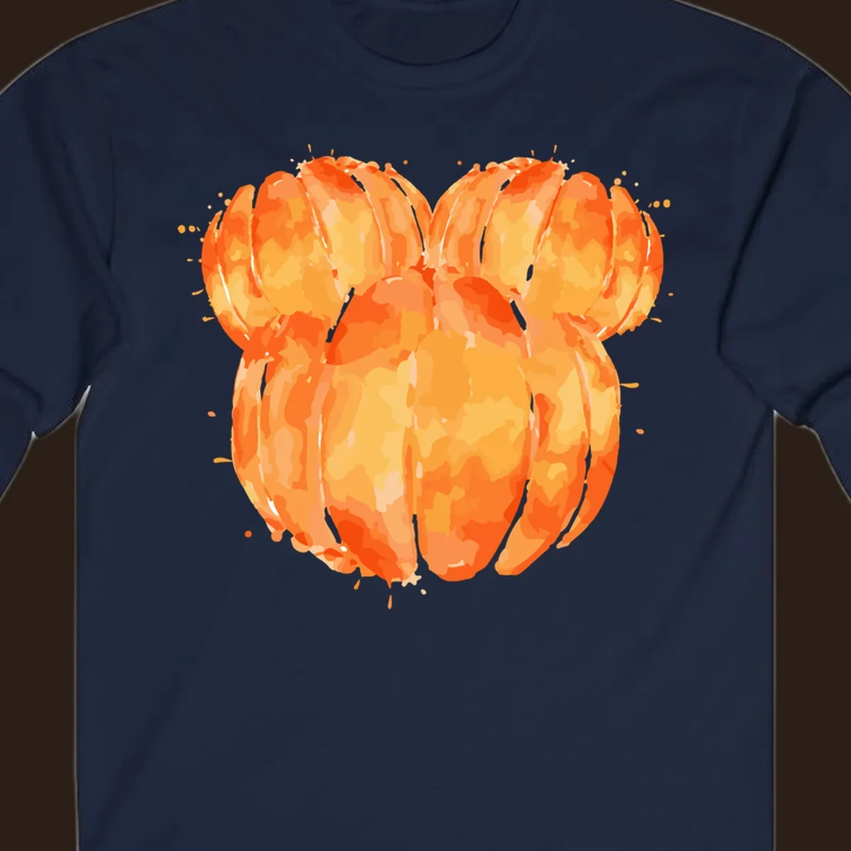 Orange heart splatter illustration