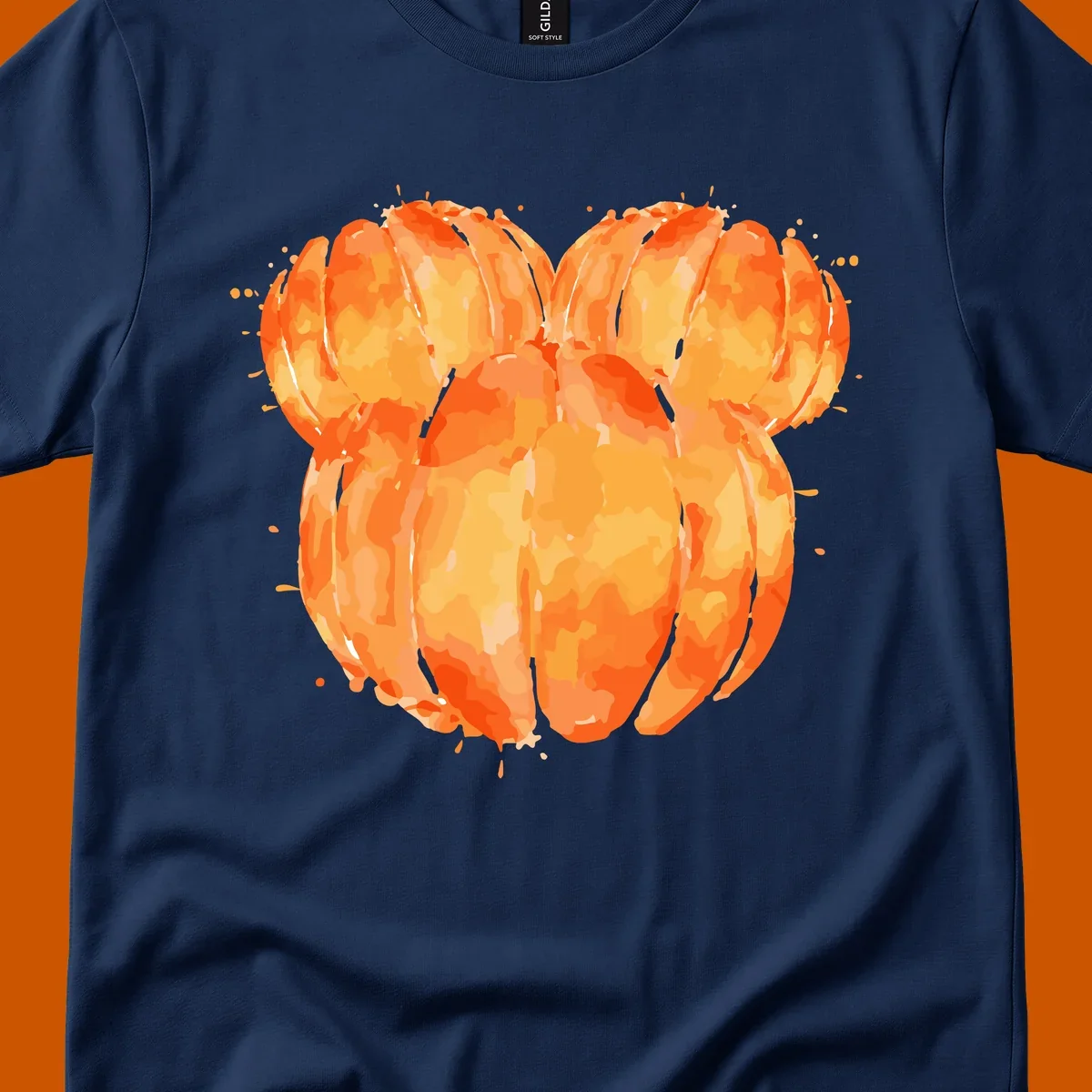 Orange heart splatter illustration