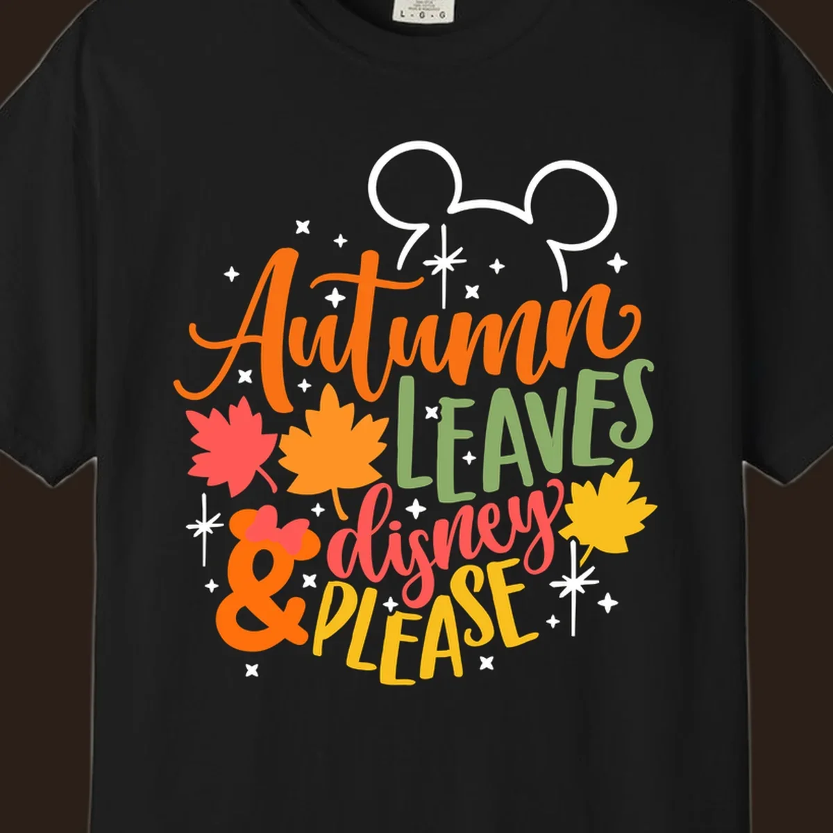 Autumn Leaves Disney Please text with Mickey ears and fall leaves.