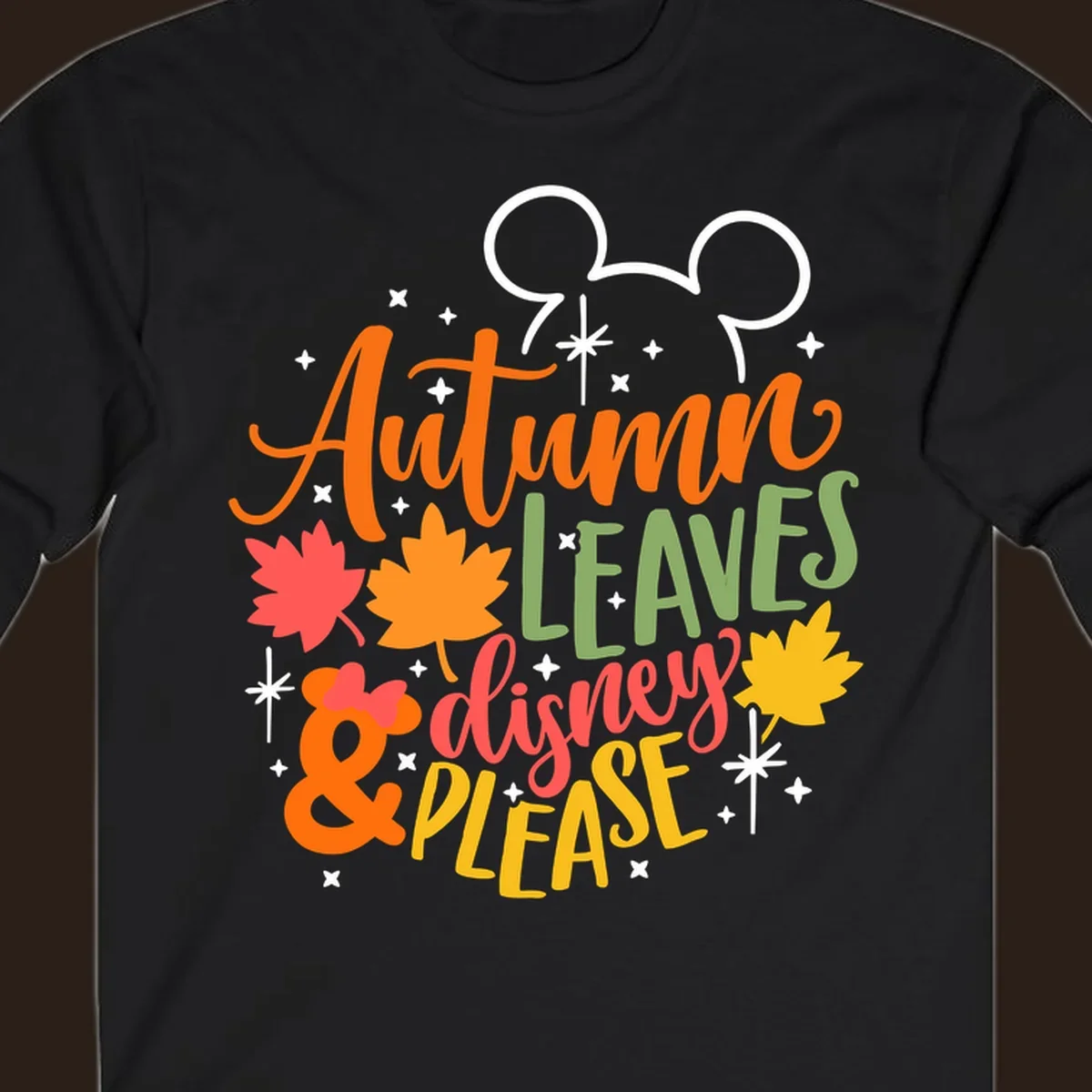 Autumn Leaves Disney Please text with Mickey ears and fall leaves.
