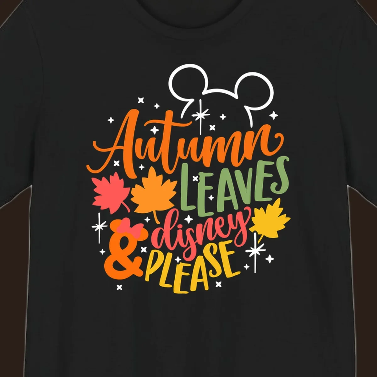 Autumn Leaves Disney Please text with Mickey ears and fall leaves.