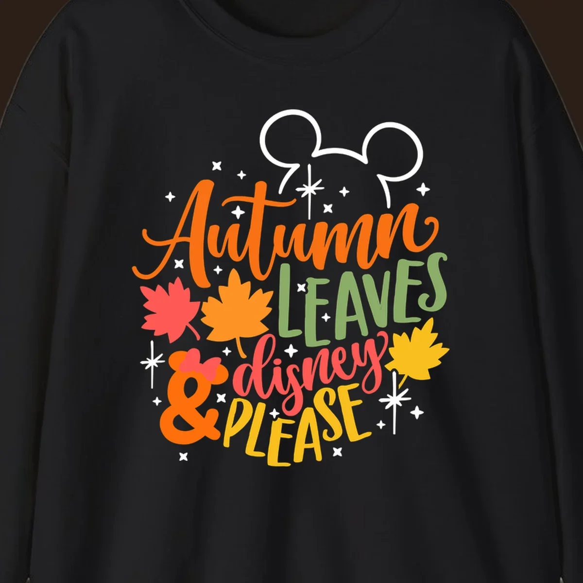 Autumn Leaves Disney Please text with Mickey ears and fall leaves.
