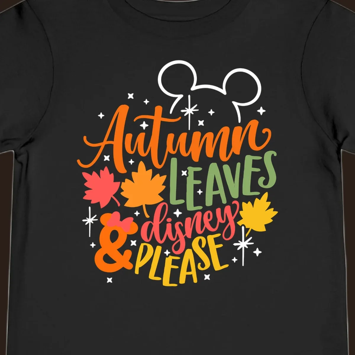 Autumn Leaves Disney Please text with Mickey ears and fall leaves.